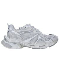Balenciaga - Low Top Sneakers With Logo Lettering On The Heel And Panelled Design - Lyst