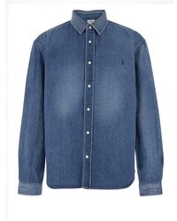 Saint Laurent - Long Sleeve Denim Shirt Textile - Lyst