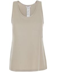 Max Mara - 'Pavido' Sleeveless Top With Round Neck And Tone-On-Tone Logo Embroidery On The Front - Lyst