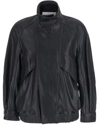 Nour Hammour - Jackets With High Collar And Semi-Elasticated Waist - Lyst