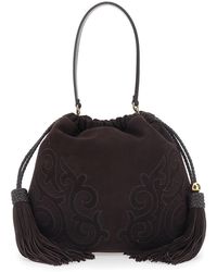 Etro - Borsa A Spalla 'Kalispera' Con Chiusura A Coulisse E Nappine Sul - Lyst