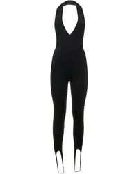 Saint Laurent - Halterneck Open-Back Jumpsuit - Lyst