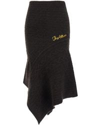 The Attico - Skirt With Asymmetrical Design And Logo Lettering - Lyst