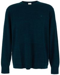 Calvin Klein - Crewneck Sweater With Logo Embroidery On The Front And Dropped Shoulders - Lyst