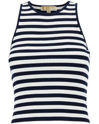 MICHAEL Michael Kors - And Tank Top With Stripe Motif - Lyst