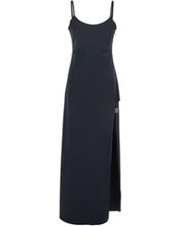 Coperni - Abito Lungo Con Spalline Sottili E Placca Logo Laterale - Lyst