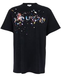 McQueen - T-Shirt With Print On The Front - Lyst