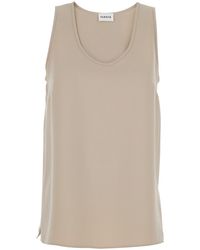P.A.R.O.S.H. - Sleeveless Top With Round Neck - Lyst