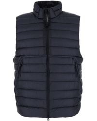 C.P. Company - Vest With Mock Neck And Logo Plaque On The Side - Lyst
