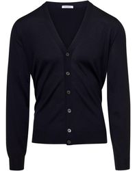 GAUDENZI - Cardigan With V-Neck And Long Sleeves - Lyst