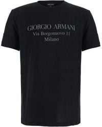Giorgio Armani - Girocollo Stampa Indirizzo - Lyst