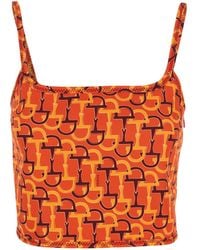 Gucci - Printed Crop Top - Lyst