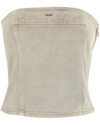 DIESEL - 'De-Ville' Light Top With Oval D Embroidery - Lyst