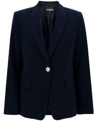 Michael Kors - Single-Breasted Jacket With Golden Buttons - Lyst