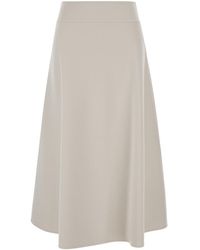 Max Mara - 'Nevada' Flared Midi Skirt With Rear Zip - Lyst