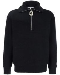 JW Anderson - Maglione A Collo Alto Con Chiusura Con Zip Sul Fronte E Ri - Lyst