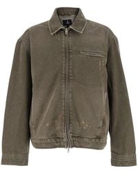 Represent - Jacket With Classic Collar And Logo Plaque On The Fron - Lyst