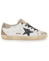 Golden Goose - 'Superstar' Low Top Sneakers With Glitters - Lyst