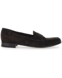 Lidfort - Loafers With Rounded Toe And Contrast Stitching - Lyst