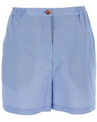..,merci - Shorts With Elasticated Waist And All-Over Print - Lyst