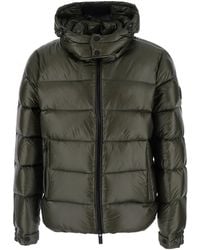 Heskimo - Down Jacket With Fixed Hood And Logo Patch On The Sleeve - Lyst