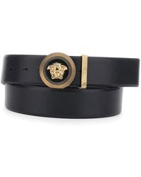 Versace - Cintura Con Fibbia Medusa E Passante - Lyst