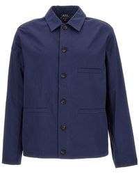 A.P.C. - Dark Jacket-Shirt With Front Pocket - Lyst