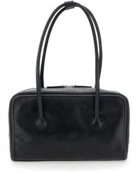 Marge Sherwood - Borsa A Spalla 'Boston' Con Logo Lettering Impresso Sul - Lyst