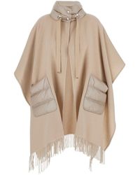 Herno - Poncho Wool-Nylon - Lyst