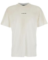 44 Label Group - Crew Neck T-Shirt With Logo On The Front And Maxi - Lyst