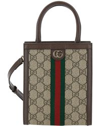 Gucci - 'Ophidia' Mini And Ebony Handbag With Web Detail - Lyst