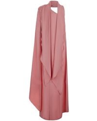 Solace London - 'Newman' Long Dress With Front Cut-Out And Back Dra - Lyst