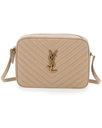 Saint Laurent - 'Lou' Crossbody Bag With Cassandre - Lyst