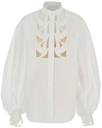 Zimmermann - Luna Applique Blouse - Lyst