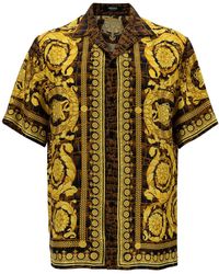 Versace - And Baroque Printed Silk Twill Shirt - Lyst