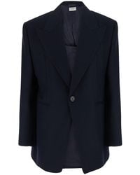 Saint Laurent - Single-Breasted Jacket With Peak Revers - Lyst