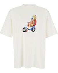Drole de Monsieur - T-Shirt 'Le T-Shirt Golfeur' Girocollo Con Stampa Su - Lyst
