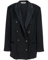 Alberta Ferretti - Giacca Doppiopetto Con Revers A Lancia - Lyst