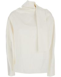 TOTEME - Blouse With Cowl Neck, Knot Back - Lyst
