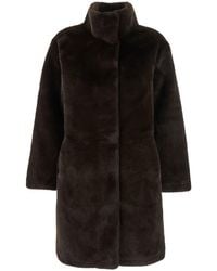 Apparis - Fur Coat With Turtle Neck - Lyst