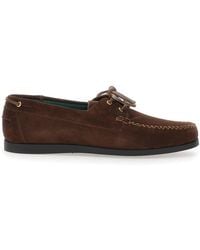 VINNY'S - Loafers With Rounded Toe And Bow Laces - Lyst