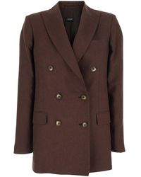 Le Plain - Double-Breasted Jacket With Peak Revers - Lyst