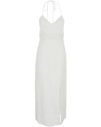 Twinset - Long Dress With V-Neck And Embroidery Details - Lyst