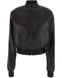 Gucci - Cropped Bomber Jacket With High Collar - Lyst