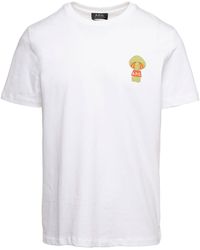 A.P.C. - T-Shirt Girocollo Con Stampa Fungo Logo - Lyst