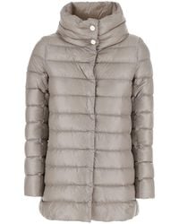 Herno - Down Jacket Amelia A Line With High Collar And Long Sleeves - Lyst