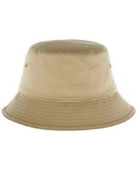 Burberry Cappello bucket in cotone con logo - Neutro