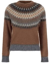 Max Mara - Mstglassa Sweater Characterized By A Crew Neck And Long - Lyst