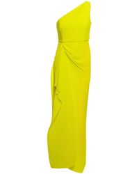 Solace London Dyas Solace Woman Pleated Chiffon Dress - Yellow