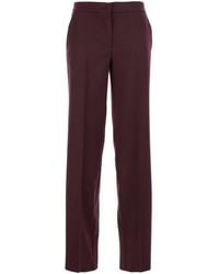 Twinset - Pants With Concealed Front Closure And Logo Plaque On T - Lyst